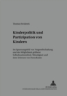 Image for Kinderpolitik Und Partizipation Von Kindern