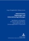 Image for Administrative Regelungen Und Unternehmensgruendungen