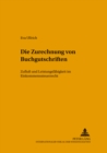 Image for Die Zurechnung Von Buchgutschriften