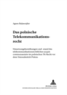 Image for Das Polnische Telekommunikationsrecht