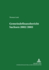 Image for Gemeindefinanzbericht Sachsen 2002/2003
