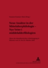 Image for Neue Ansaetze in Der Mittelalterphilologie - «Nye Veier I Middelalderfilologien»