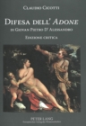 Image for Difesa Dell&#39; «Adone» Di Giovan Pietro d&#39;Alessandro : Edizione Critica
