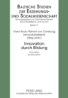 Image for Innovation Durch Bildung Innovation by Education