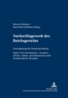 Image for Nachschlagewerk Des Reichsgerichts - Gesetzgebung Des Deutschen Reichs : Ns-Zeit - Beamten-, Anerben-, Arbeits-, Patent- Und Aktienrecht Sowie Sonderrecht Fuer Die Juden