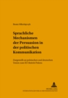 Image for Sprachliche Mechanismen Der Persuasion in Der Politischen Kommunikation