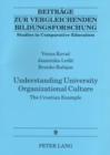 Image for Understanding University Organizational Culture