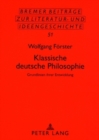 Image for Klassische Deutsche Philosophie : Grundlinien Ihrer Entwicklung