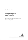 Image for Willy Hellpach (1877-1955)