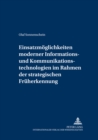 Image for Einsatzmoeglichkeiten Moderner Informations- Und Kommunikationstechnologien Im Rahmen Der Strategischen Frueherkennung