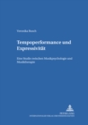 Image for Tempoperformance Und Expressivitaet