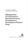 Image for Bildungsreform Als Lebensreform Educational Systems Development as Development of Human Being
