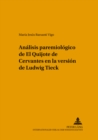 Image for Analisis Paremiologico de «El Quijote» de Cervantes En La Version de Ludwig Tieck