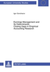 Image for Earnings Management and Its Determinants: Closing Gaps in Empirical Accounting Research