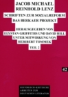 Image for Jacob Michael Reinhold Lenz - Schriften Zur Sozialreform : Das Berkaer Projekt. Teil 1 Und Teil 2