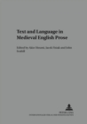Image for Text and Language in Medieval English Prose