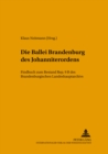 Image for Die Ballei Brandenburg Des Johanniterordens