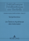 Image for Lev Sestovs Apotheose Des Irrationalen