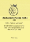 Image for Die Entstehungsgeschichte des Familiengesetzbuches der DDR von 1965
