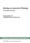 Image for Beitraege Zur Slawischen Philologie : Festschrift Fuer Fred Otten