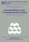 Image for Synergieeffekte in der Fremdsprachenforschung : Empirische Zugaenge, Probleme, Ergebnisse