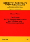 Image for Das Mandat Des Un-Sonderberichterstatters Ueber Religions- Oder Weltanschauungsfreiheit