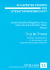 Image for Pop in Prosa : Erzaehlte Populaerkultur in Der Deutsch- Und Ungarischsprachigen Moderne