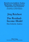 Image for Das Residual-Income-Model : Eine Kritische Analyse