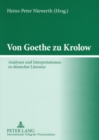 Image for Von Goethe zu Krolow : Analysen und Interpretationen zu deutscher Literatur- In memoriam Karl Konrad Polheim