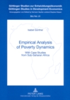 Image for Empirical Analysis of Poverty Dynamics : With Case Studies from Sub-saharan Africa