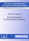 Image for Das Funktionsrecht Des Europaeischen Parlaments