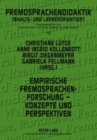 Image for Empirische Fremdsprachenforschung - Konzepte Und Perspektiven