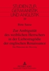 Image for Zur Ambiguitaet des weiblichen Herrschers in der Liebestragoedie der englischen Renaissance : Das Phaenomen des &quot;Wavering&quot;