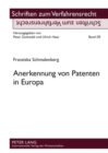 Image for Anerkennung Von Patenten in Europa