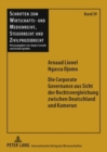 Image for Die Corporate Governance Aus Sicht Der Rechtsvergleichung Zwischen Deutschland Und Kamerun
