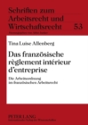 Image for Das Franzoesische Reglement Interieur d&#39;Entreprise