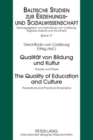 Image for Qualitaet von Bildung und Kultur- The Quality of Education and Culture : Theorie und Praxis - Theoretical and Practical Dimensions