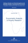 Image for Econometric Analysis in Poverty Research