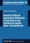 Image for Ausmaß Und Staerke Der Automatischen Stabilisatoren in Deutschland VOR Dem Hintergrund Der Juengsten Steuer- Und Sozialreformen