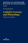 Image for Cushitic Lexicon and Phonology : Edited by Grover Hudson