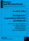 Image for Passivlegitimation Im Gewerblichen Rechtsschutz Und Urheberrecht