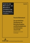 Image for Zur Persoenlichen Zuordnung Von Betriebsausgaben Und Werbungskosten Im Einkommensteuerrecht : Drittaufwand Und Verwandte Erscheinungen