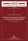 Image for Patterns of Linguistic Variation in American Legal English