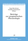Image for Beitraege Zur Pragmatischen Phraseologie