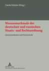 Image for Wesensmerkmale der deutschen und russischen Staats- und Rechtsordnung