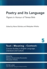 Image for Poetry and its Language : Papers in Honour of Teresa Bela