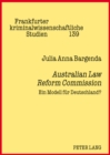 Image for Australian Law Reform Commission : Ein Modell Fuer Deutschland?