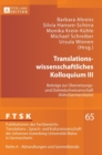 Image for Translationswissenschaftliches Kolloquium III