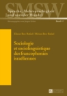 Image for Sociologie Et Sociolinguistique Des Francophonies Israeliennes