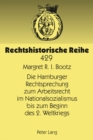 Image for Die Hamburger Rechtsprechung Zum Arbeitsrecht Im Nationalsozialismus Bis Zum Beginn Des 2. Weltkriegs